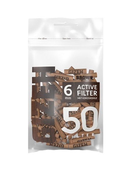 Gizeh Brown Active Filter 6mm 50pces