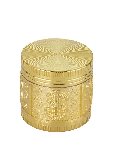 Grinder 4 Parties CH Skull and Dollar Gold 40mm