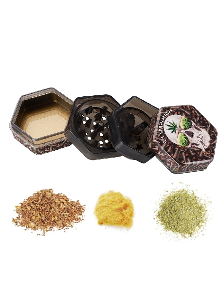 Grinder 4 Parties CH Hexagonal Hemp