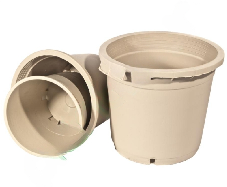 pot rond blanc 27L