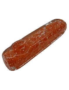 Pipe en Verre "Particules" Orange 10cm