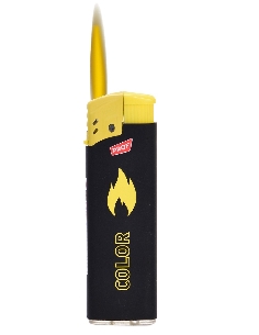 Briquet Rubber Touch Color Flame Jaune