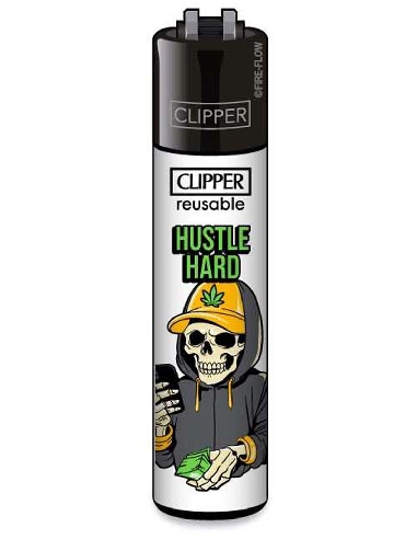 Clipper Urban Slogan Hustle Hard